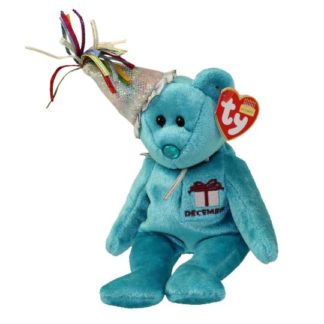 Ty Beanie Baby - December the Teddy Birthday Bear (w/ hat)