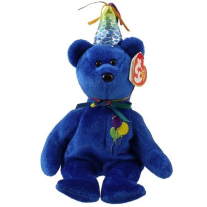 Ty Beanie Baby - Happy Birthday the Bear 2007 Blue Version
