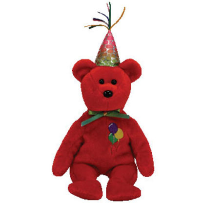 Ty Beanie Baby - Happy Birthday the Bear 2007 Red Version