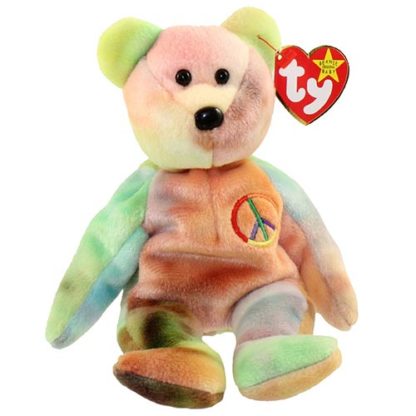 Ty Beanie Baby - Peace the Ty-Dyed Bear
