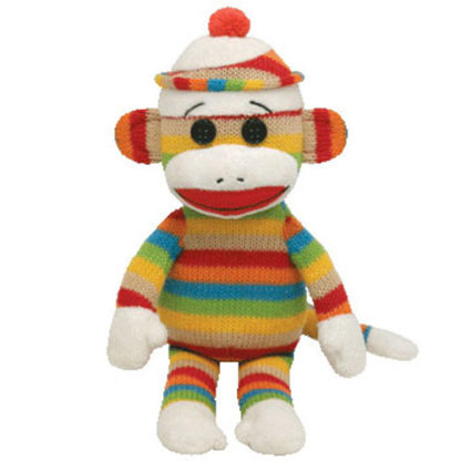 Ty Beanie Baby - Socks the Sock Monkey Stripes
