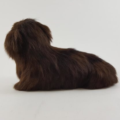 Furry Dachshund Dog Figurine