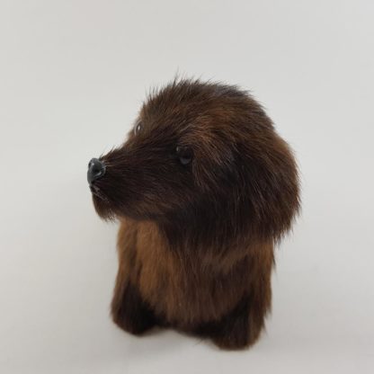 Furry Dachshund Dog Figurine