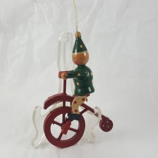 Clown Riding A High Wheel Bicycle Ornament