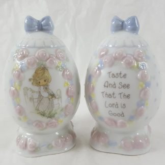 Enesco Precious Moments Taste And See That The Lord Is Good Egg Salt & Pepper