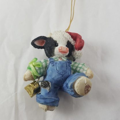 Enesco Mary's Moo Moos Boy Cow with Bell Hanging Ornament