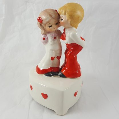 Porcelain Valentine Boy and Girl Musical