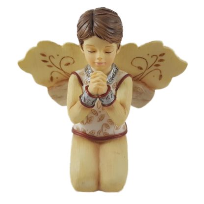 Elements In Faith 3.5" Kneeling Boy Angel Figurine
