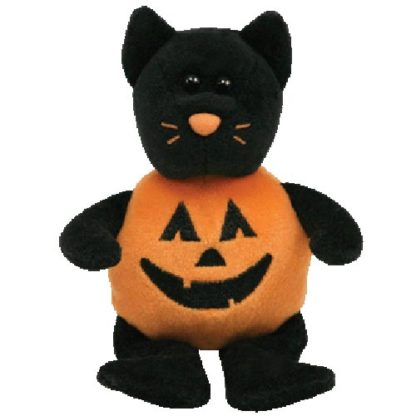 TY Halloweenie Beanie Baby - Catkin the Pumpkin Cat