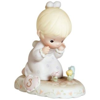 Enesco Precious Moments Growing In Grace Age 3, Blonde Girl