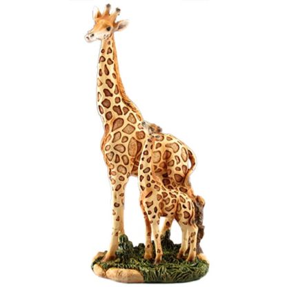 Wildlife Wood-like Cold Resin Giraffe Figurine