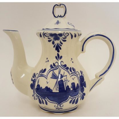 Windmill Design 4 Cup Blue Delft Teapot