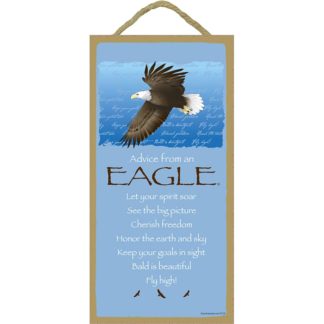 Advice From an Eagle Inspirational Wall Plaque 5" x 10"
