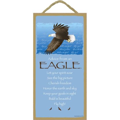 Advice From an Eagle Inspirational Wall Plaque 5" x 10"