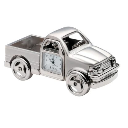 Sanis Enterprises Silver Pick-Up Truck Clock