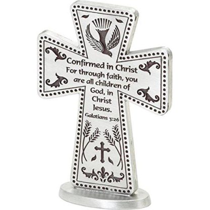 Cathedral Art SQP102 Confirmation Standing Message Cross, 3-Inch