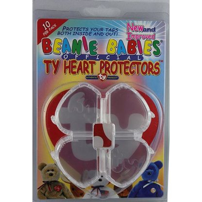 TY Beanie Baby Heart Tag Protectors - 10 Pack (Official Ty Brand)