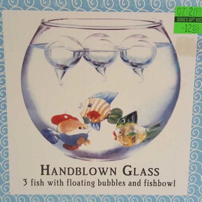 Floating Glass Aquarium Fish Charms with Glass Bowl by Ganz