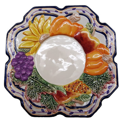Autumn Themed Ceramic Dinner Plate Bella Casa by Ganz