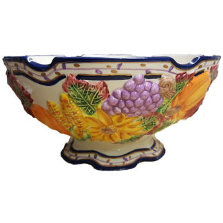 Autumn Themed Large Ceramic Serving Bowl Bella Casa by Ganz