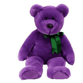 TY Beanie Buddy - Employee the Purple Bear (14 inch)