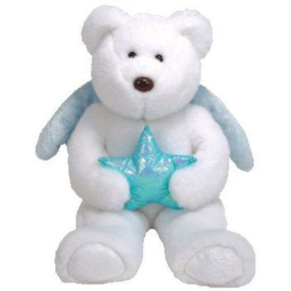 TY Beanie Buddy - Star the Bear Blue Star (14 inch)