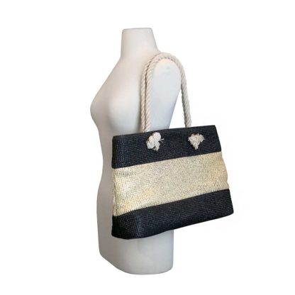 Olivia Miller Mckenna Metallic Stripe Tote Bag