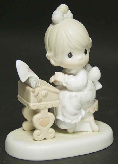 Precious Moments You are the Type I Love porcelain figure of girl typing at typewriter