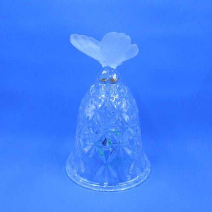 frosted Butterfly lead crystal bell