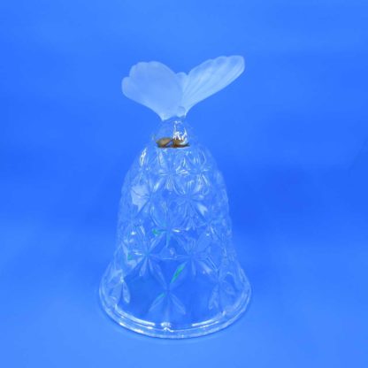 frosted Butterfly lead crystal bell