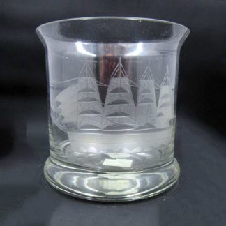 Tuscany Romania Old Fashioned Glass with Tall Ship