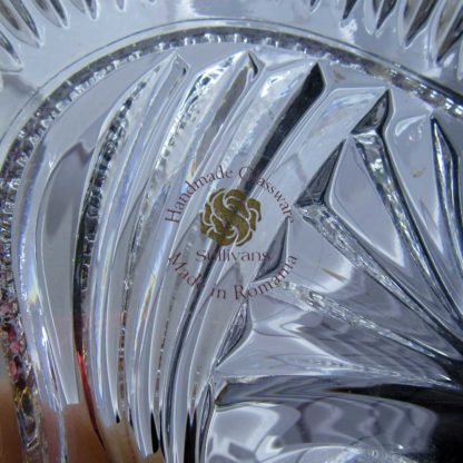 Sullivan's Lead Crystal Heart Dish (label closeup)