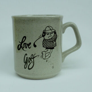 "Love Golf" Brown speckled classic mug.