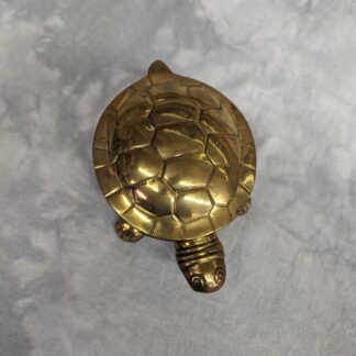 Brass turtle box - from top