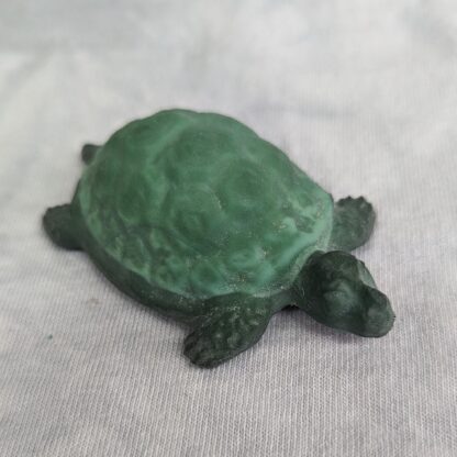 Malachite Glass Turtle figurine