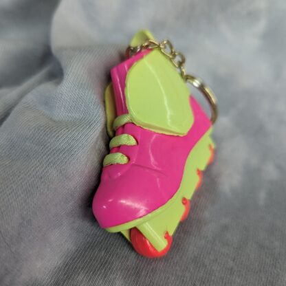 Neon Rollerblade Keychain - from front