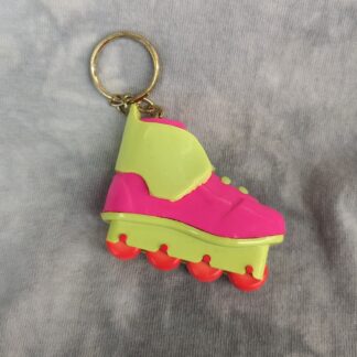 Neon Rollerblade Keychain - from side