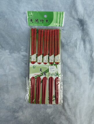 red chopsticks, set of 5