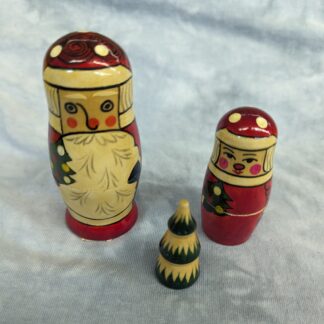 Santa and Child Nesting Doll with tree