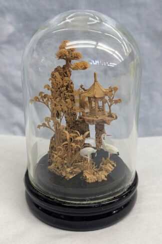 Chinese Cork Display in glass dome