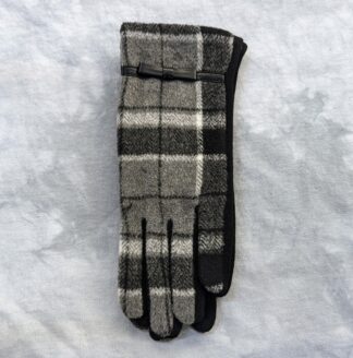 VLD Plaid Gloves, Black