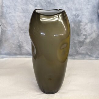 Smoky Gray glass vase