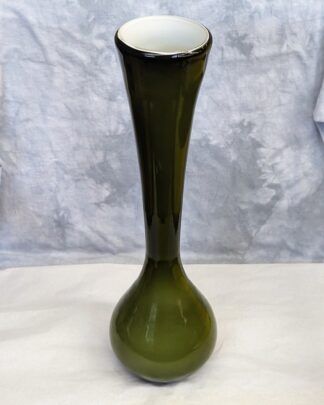 Green Oversized Trumpet Glass Vase