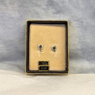 Eterna-Klad Genuine Black Diamond Butterfly Earrings, clip